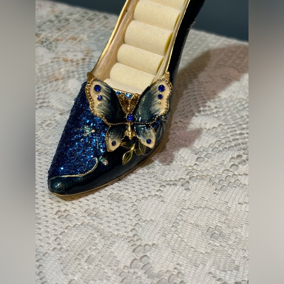 Porcelain Shoe Ring Holder Style No 104.2 Blue - Picture 7 of 7